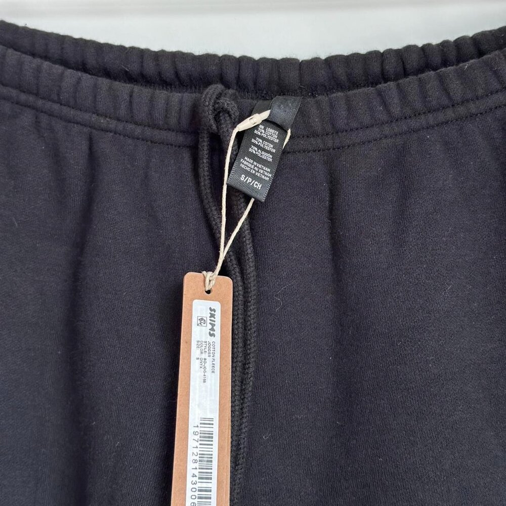 Skims Cotton Fleece Jogger in Onyx, Size Small - Picture 3 of 8